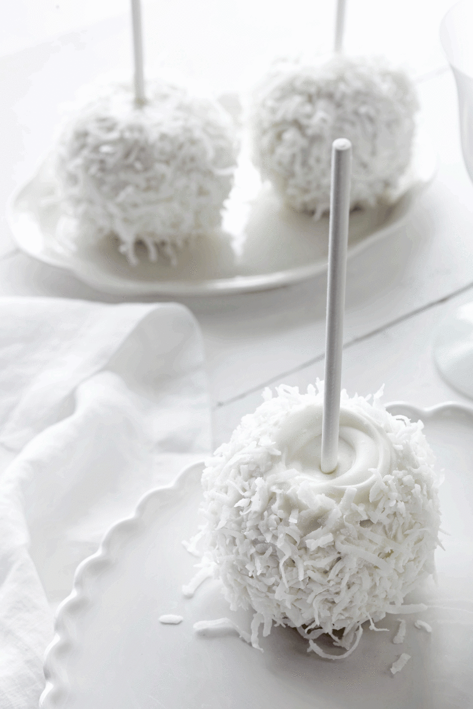 Ghostly Coconut-Covered Apples