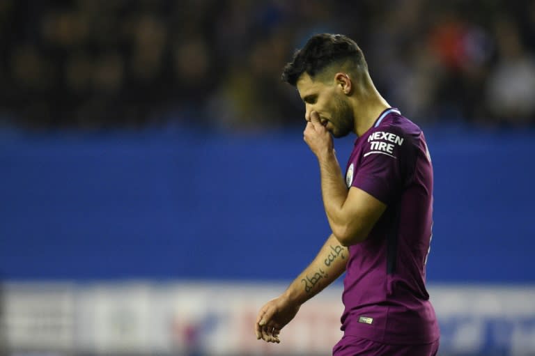 Sergio Aguero was guilty of missing two excellent first-half chances