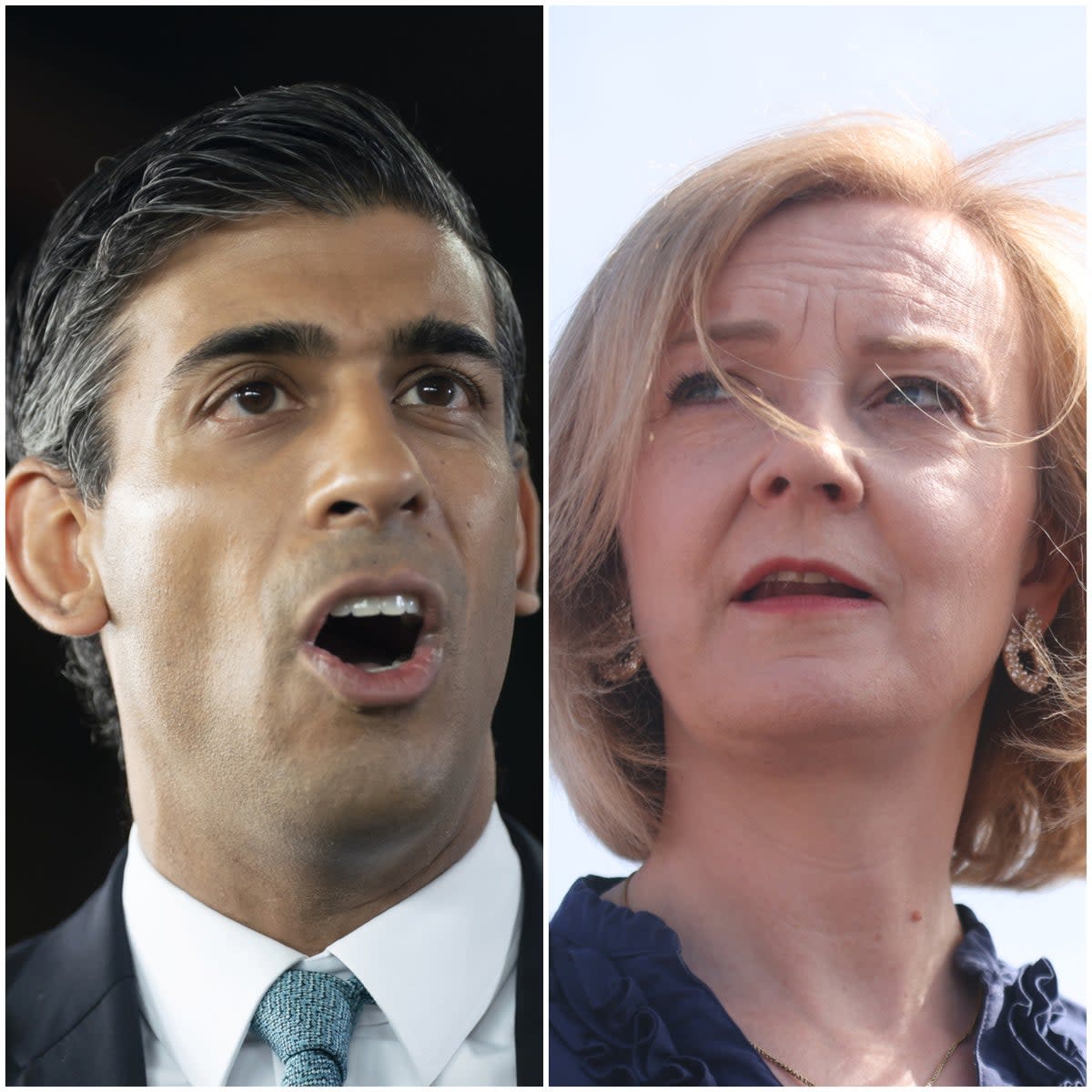 Tory leadership contenders Rishi Sunak and Liz Truss (Danny Lawson/James Manning/PA)