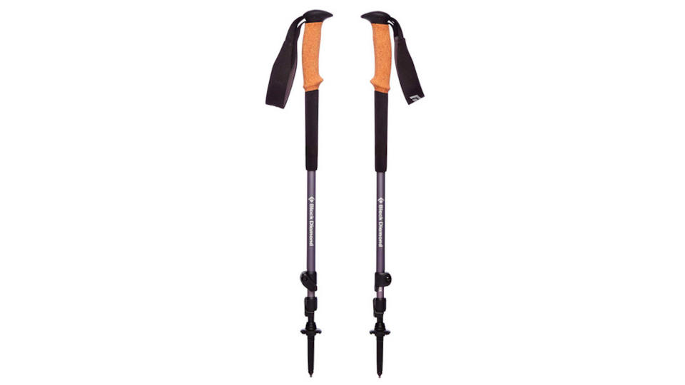 Black Diamond Trail Cork Trekking Poles on white background