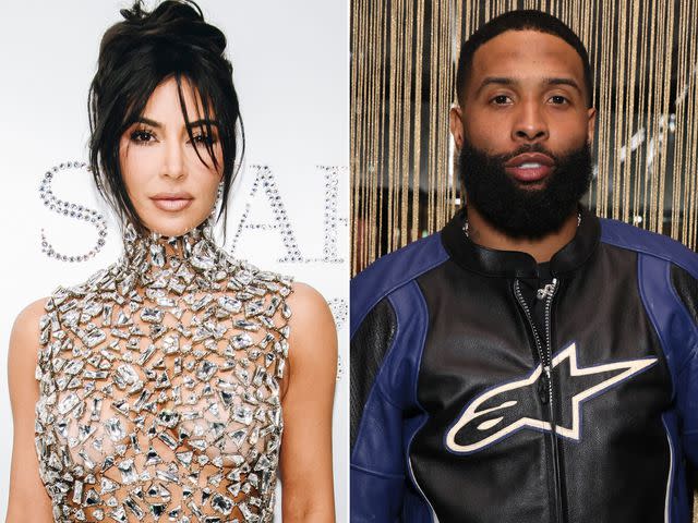 <p>Nina Westervelt/WWD/Getty ; Rodin Eckenroth/Getty</p> Kim Kardashian at Swarovski Celebrates SKIMS Collaboration And Unveils NYC Flagship Store on November 7, 2023. ; Odell Beckham Jr. attends W Magazine, Mark Ronson, and Gucci's Grammy After-Party on February 04, 2024 in Los Angeles, California.