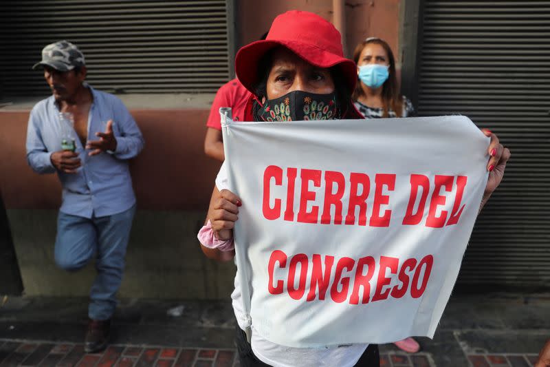 Demonstrations a day after Peru's lawmakers voted to start an impeachment against President Pedro Castillo