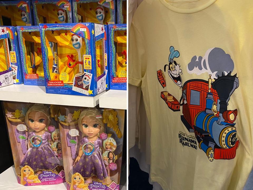 Merchandise at the Disney Outlet in Elizabeth, New Jersey.