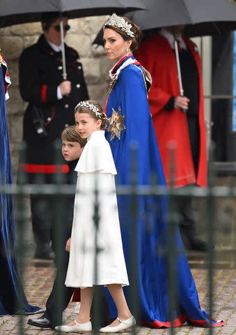 <p>Karwai Tang/WireImage</p> Princess Charlotte and Kate Middleton at the May 6 coronation