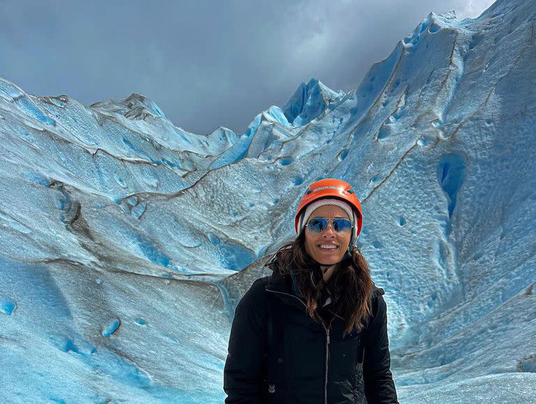 Gabriela Sabatini visitó el glaciar del Perito Moreno