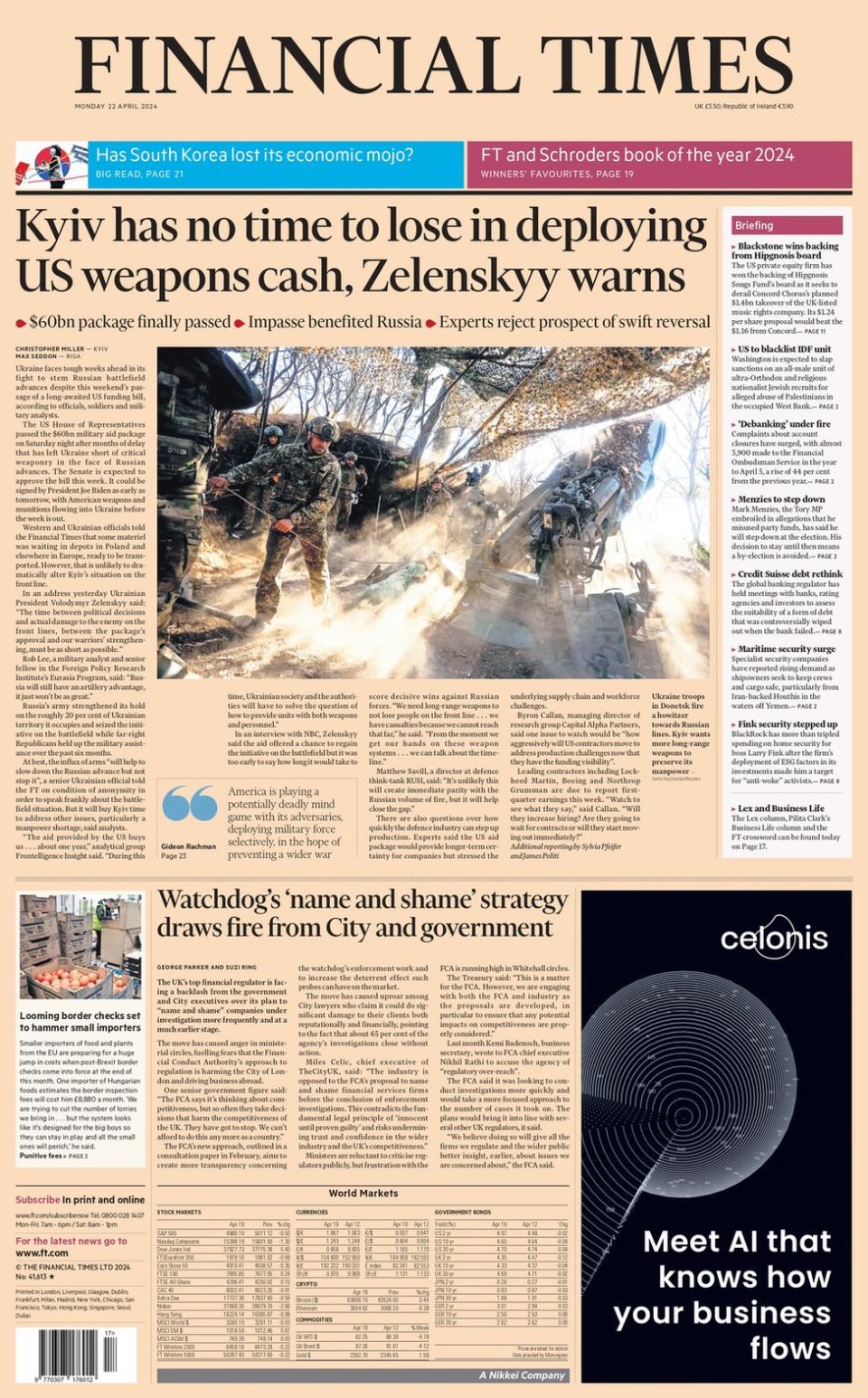 Financial Times front page