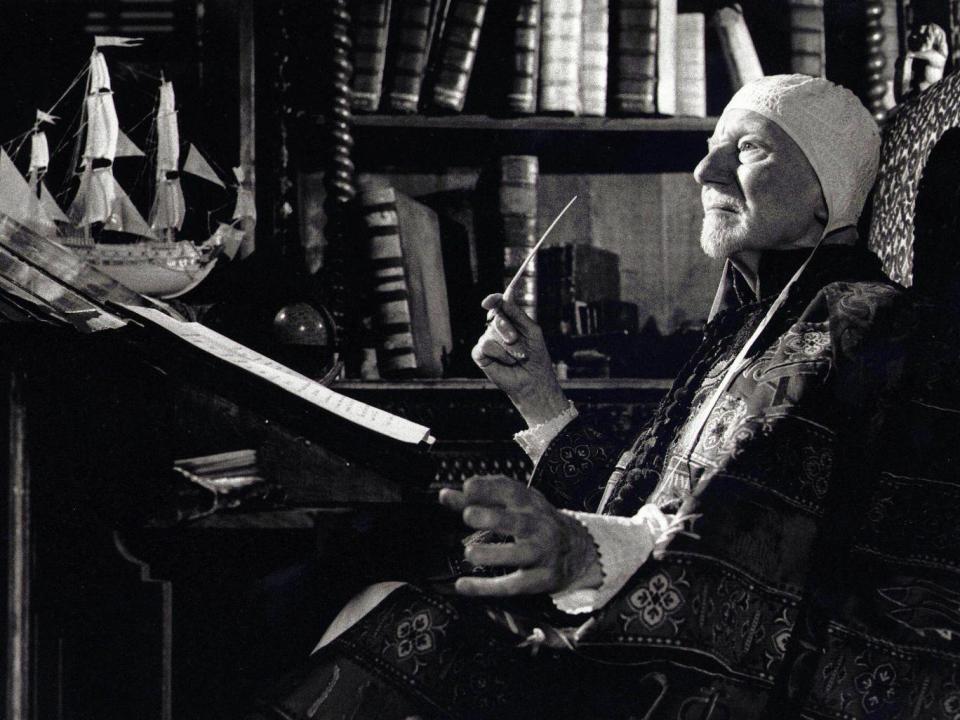 John Gielgud in Peter Greenaway's 1991 film Prospero's Books (Allarts/Cinea/Kobal/Rex)