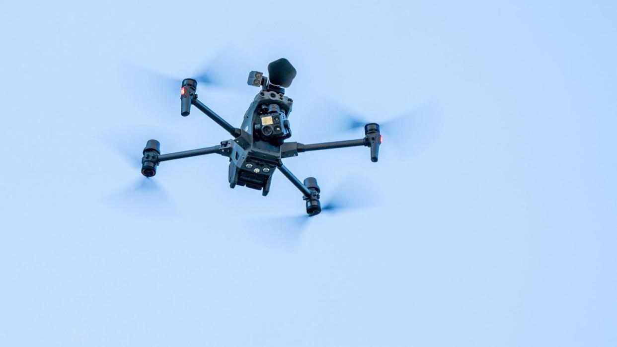 PHOTO: In this May 17, 2024, file photo, an NYPD drone is shown in New York. (New York Daily News/TNS via Getty Images, FILE)