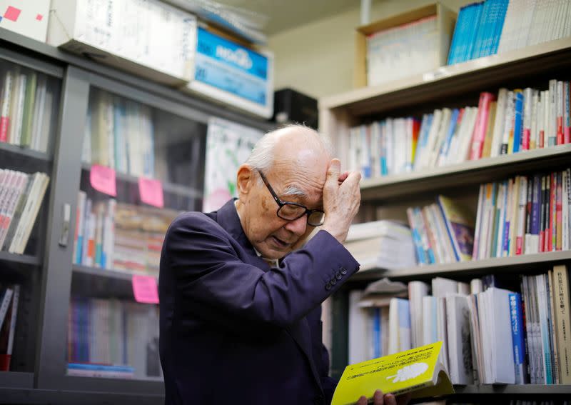 Terumi Tanaka attends an interview with Reuters in Tokyo