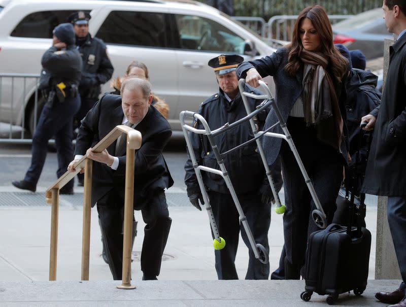 Film producer Harvey Weinstein arrives at New York Criminal Court for his sexual assault trial in New York