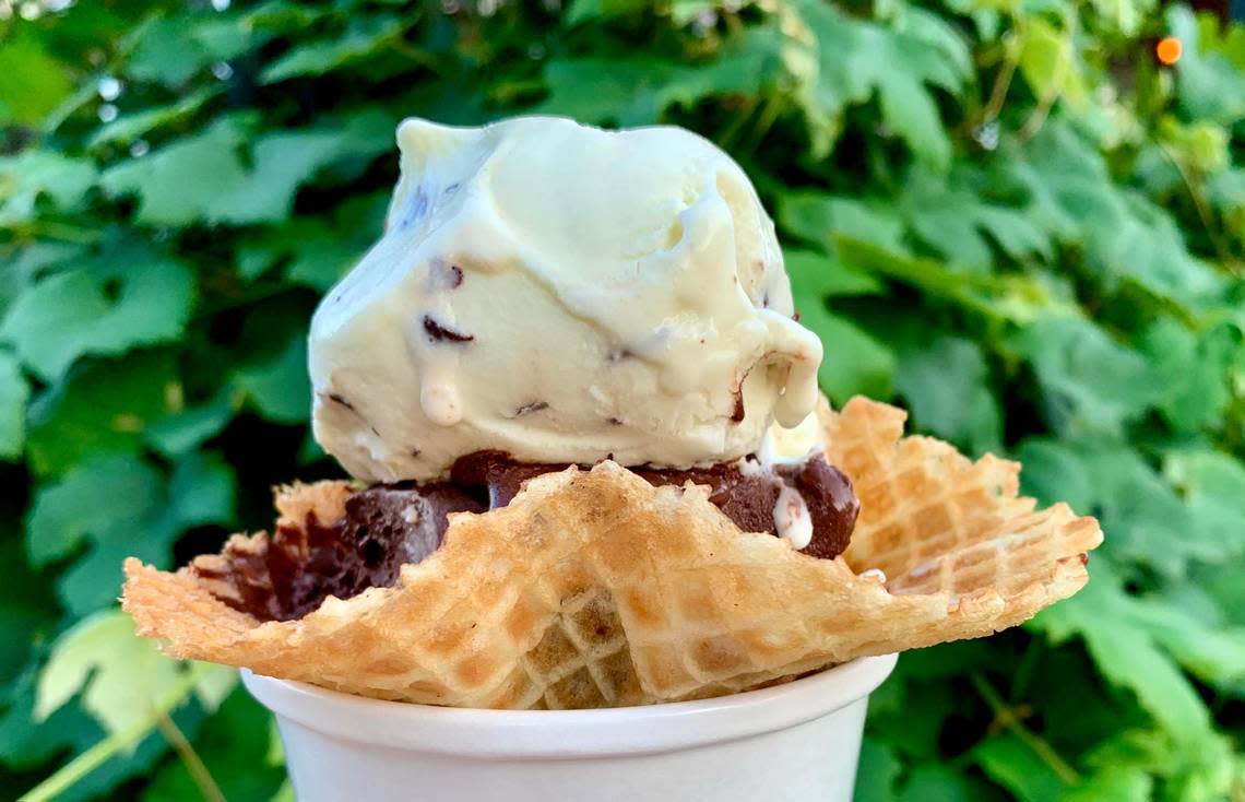 Behind Brimstone PNW in Gig Harbor, I Screamery makes ice cream on-site in flavors like mint chocolate chip and a crazy-hot ghost pepper chocolate ganache. Bonus points to the waffle cone-cup choice.