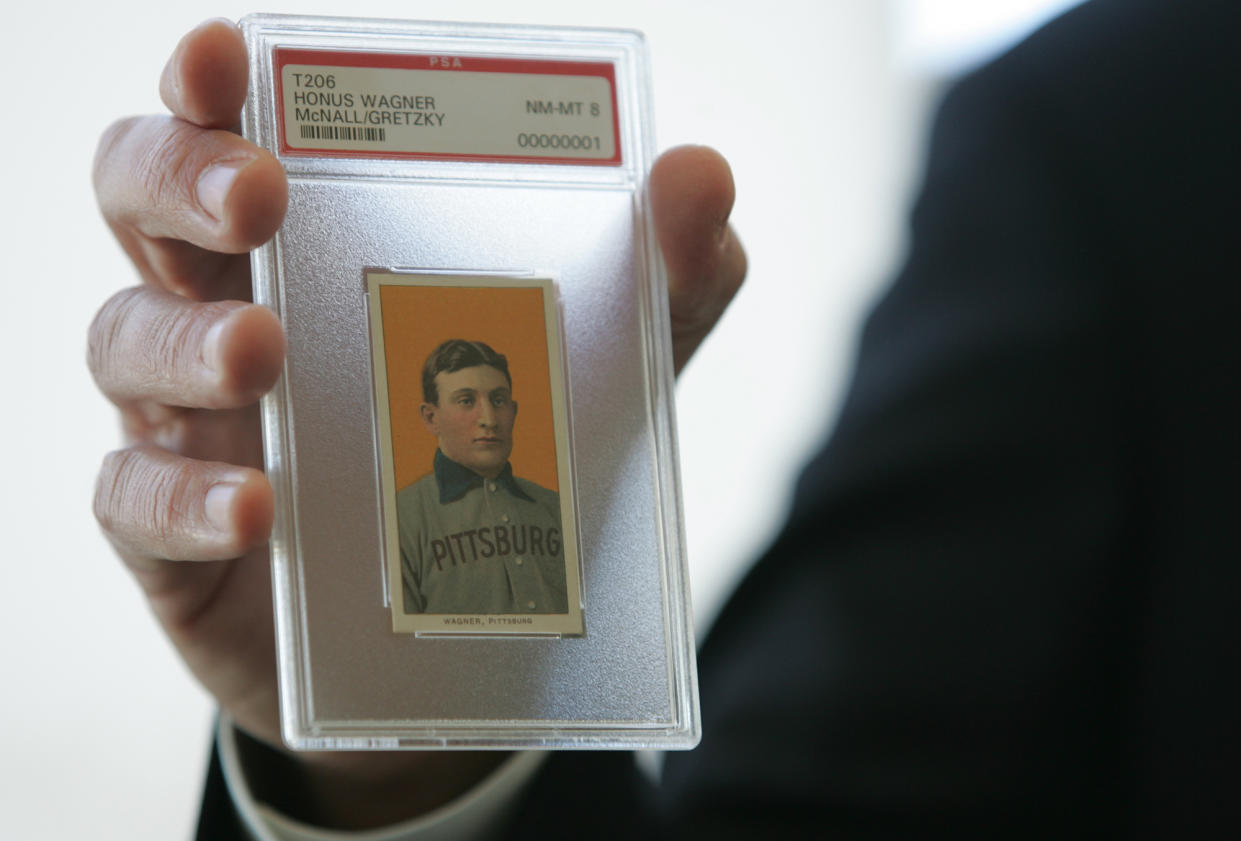 A sought–after baseball card once co–owned by hockey great Wayne Gretzky has been purchased by a Southern California collector for a record–setting $2.35 million. The famous 1909 Honus Wagner tobacco card, considered the 