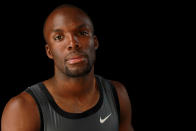 DALLAS, TX - MAY 14: Track athlete, Lashawn Merritt, poses for a portrait during the 2012 Team USA Media Summit on May 14, 2012 in Dallas, Texas. (Photo by Ronald Martinez/Getty Images)