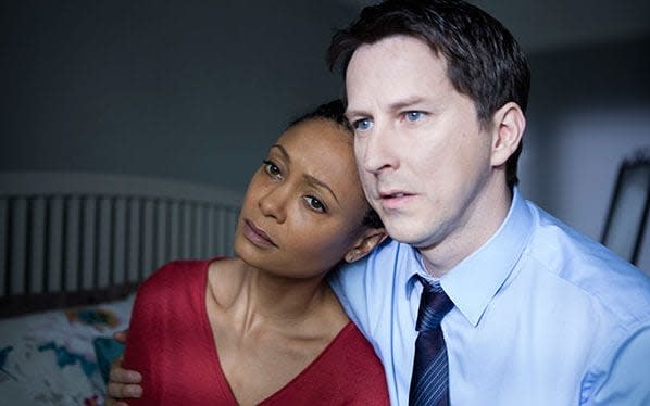 Lee Ingleby and Thandie Newton in Line of Duty - Credit: BBC