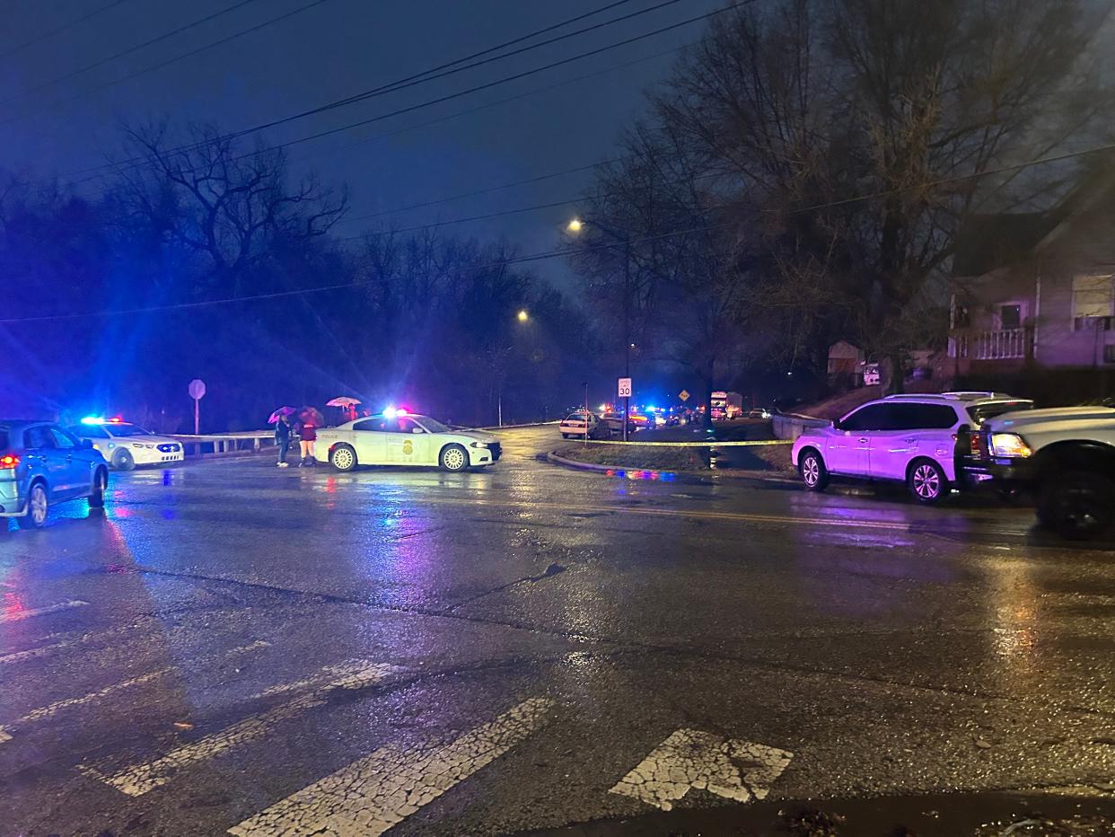 One man is dead after he was shot during an exchange of gunfire with police officers on Brookside Parkway North Drive, just west of Rural Street, on Jan. 25, 2024, according to the Indianapolis Metropolitan Police Department