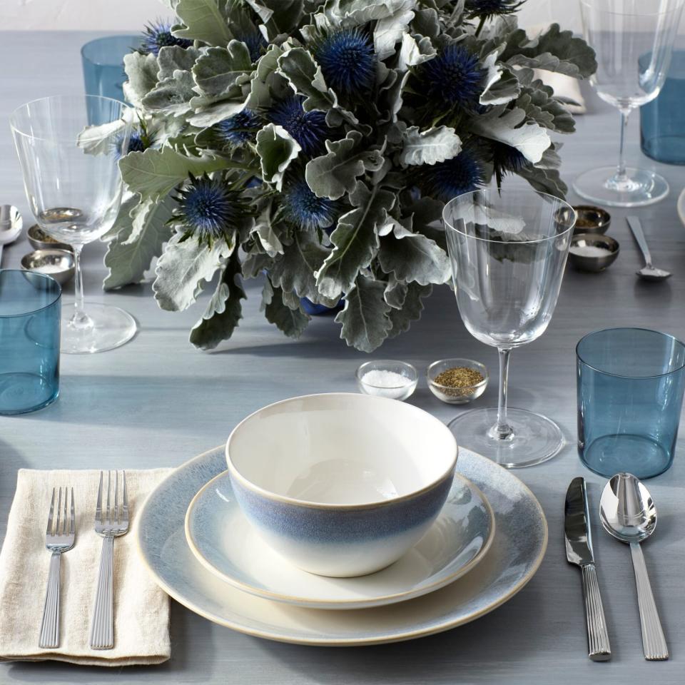 Martha table top with bowls, silverware and glasses