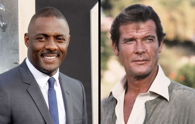 Not English enough? (L) Idris Elba, and Sir Roger Moore. Photo: Getty Images