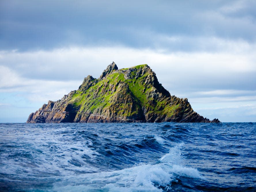 Skellig Michael is a remote island off the western coast of Ireland.