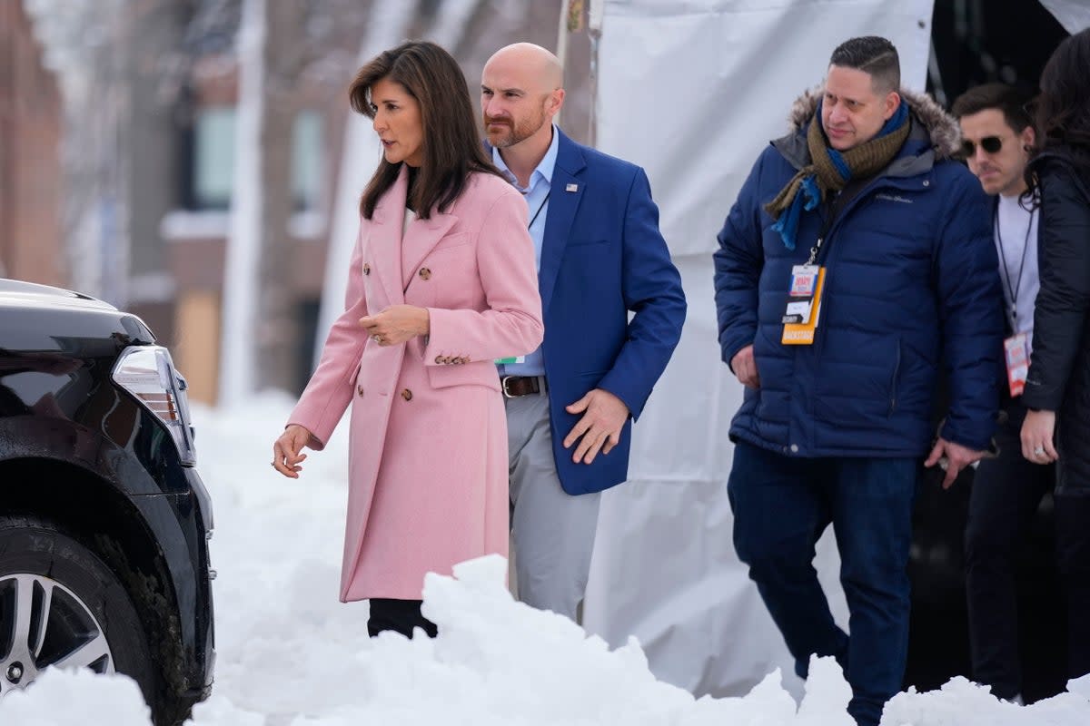 Nikki Haley, seen leaving the Iowa Republican debate  (AP)