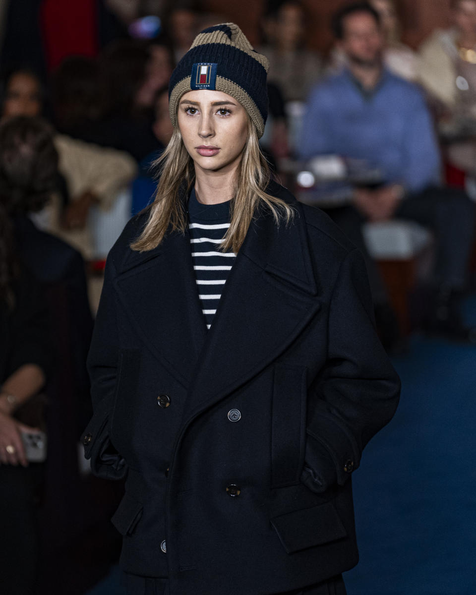 The Tommy Hilfiger collection is modeled during Fashion Week, Friday, Feb. 9, 2024, in New York. (AP Photo/Peter K. Afriyie)