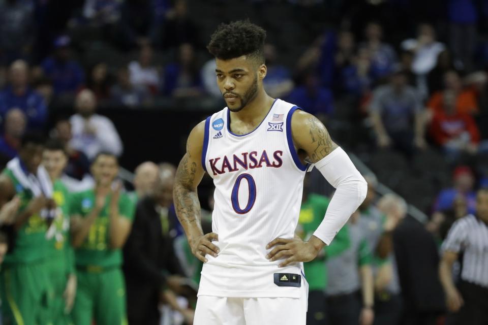 Frank Mason’s season ended in the Elite Eight for the second-straight year. (Getty)