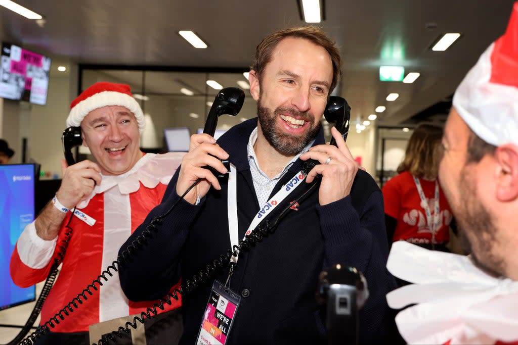 The Three Lions boss took to the phones at City brokers ICAP on its annual fundraising day (Robin Bell)