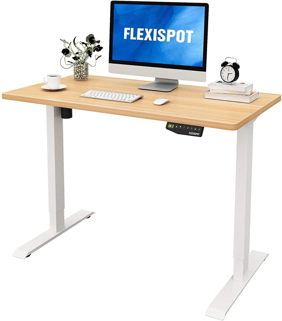 Flexispot Electric Height Ajustable Standing Desk. Image via Amazon