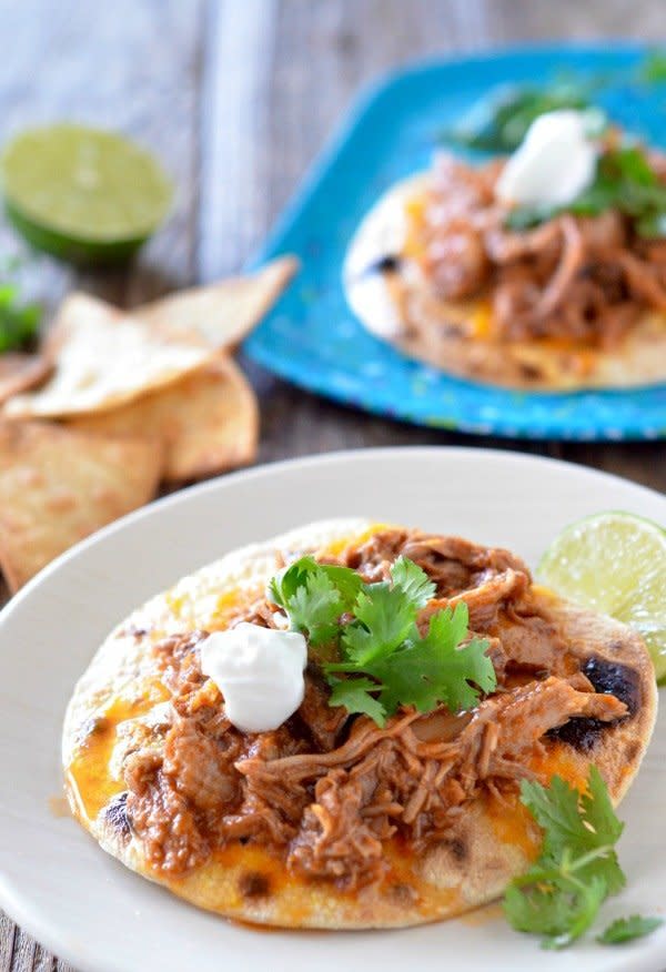 <strong>Get the <a href="http://www.mountainmamacooks.com/2016/10/slow-cooker-sweet-pork-tacos/" target="_blank">Slow Cooker Sweet Pork Tacos recipe</a>&nbsp;from Mountain Mama Cooks</strong>