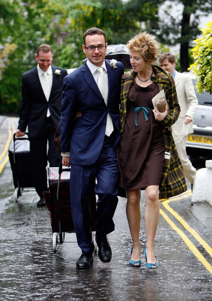 Andrew Lincoln and Gael Anderson pictured on their wedding day (Photo: Ben Dome, Pacificccoastnews.com )