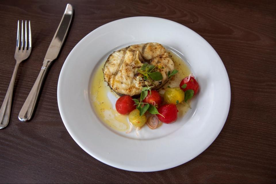 Generous wedge: the hake with tomatoes (Adrian Lourie)