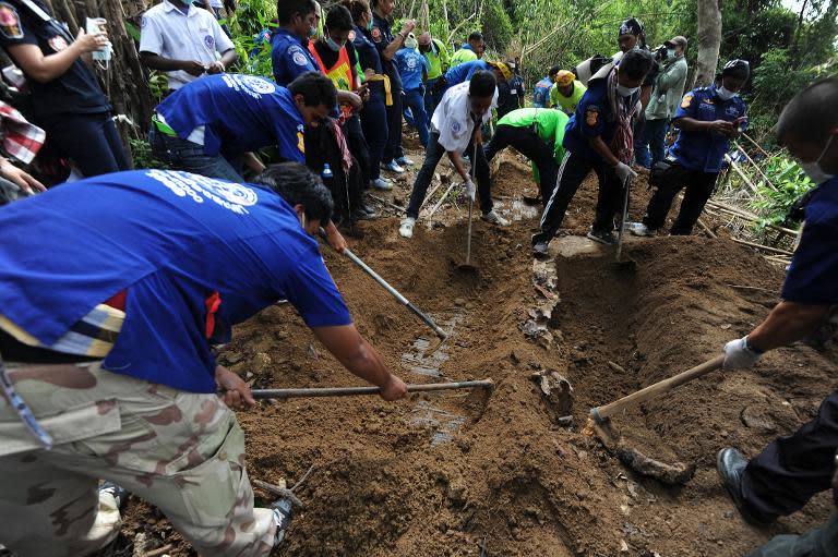 Police in southern Thailand in early May found secret human-trafficking camps and dozens of shallow graves