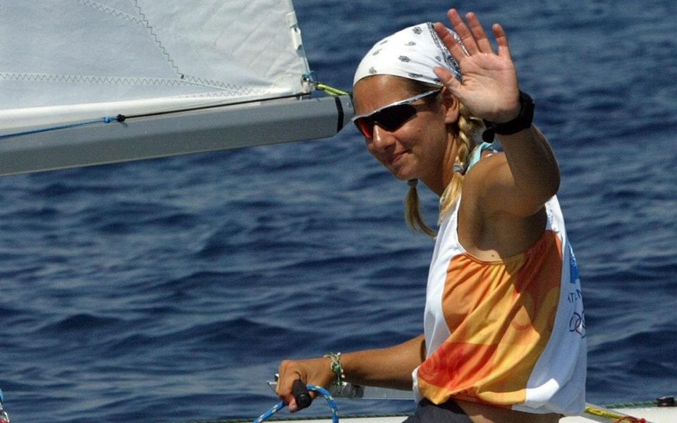 Sofia Bekatorou at the 2004 Olympic Games in Athens  - MENAHEM KAHANA /AFP