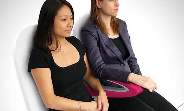 The Paperclip armrest allows people's elbows to remain separate. Photo: Paperclip Design