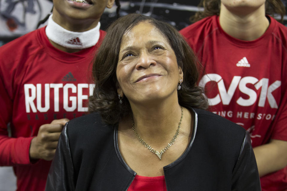 Rutgers head coach C. Vivian Stringer was forced to take a leave of absence in spring 2019. She returned later that year and got the school off to its best start since 2005. (Photo by Mitchell Leff/Getty Images)
