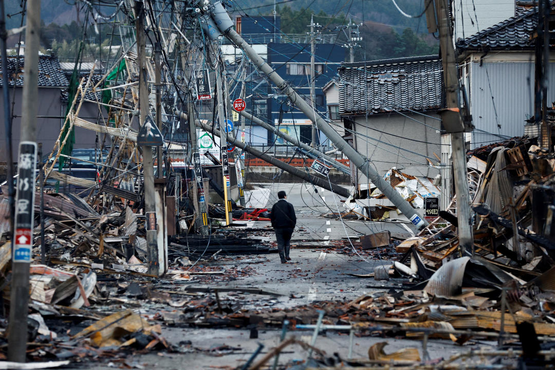 日本石川縣1日下午發生強震，至今已過了救援黃金72小時，石川縣政府等單位指出，截至4日下午3時（台灣時間下午2時）止的死亡人數已攀升至84人，失聯人數截至4日下午2時止也增加到79人。（路透社）