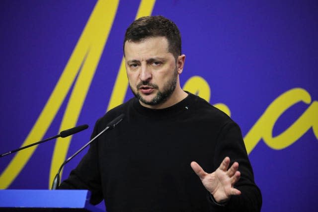 Ukrainian president Volodymyr Zelensky 