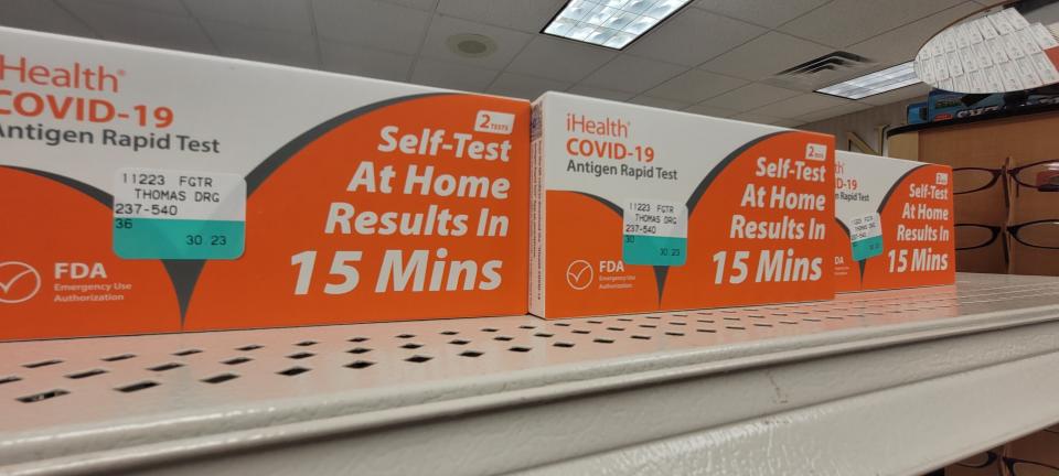 Thomas Drug Store in Meyersdale had about a dozen COVID-19 home tests a few weeks ago.