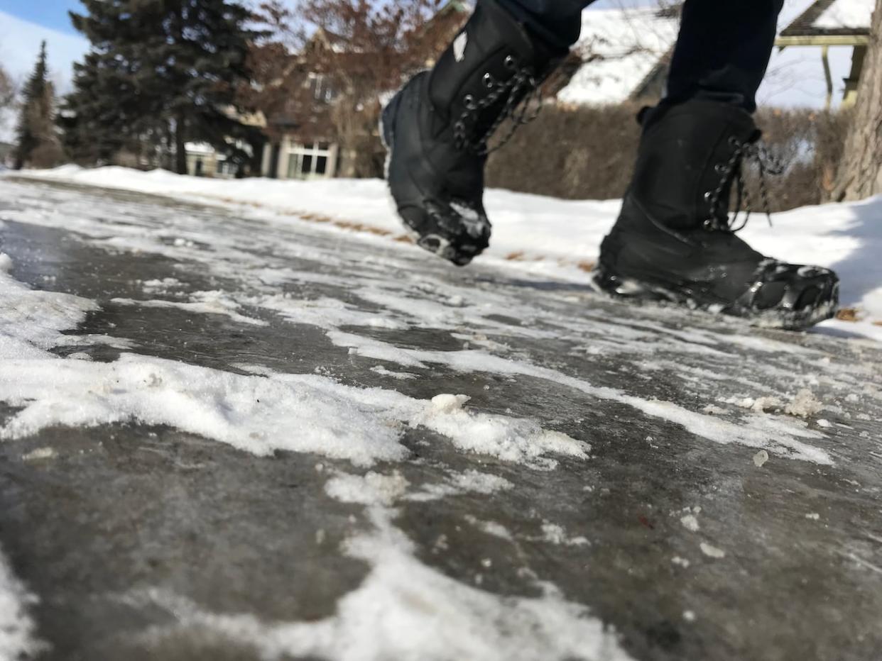 A group of researchers say the 'slip and fall index' could help improve pedestrian safety. (Dave Gilson/CBC - image credit)
