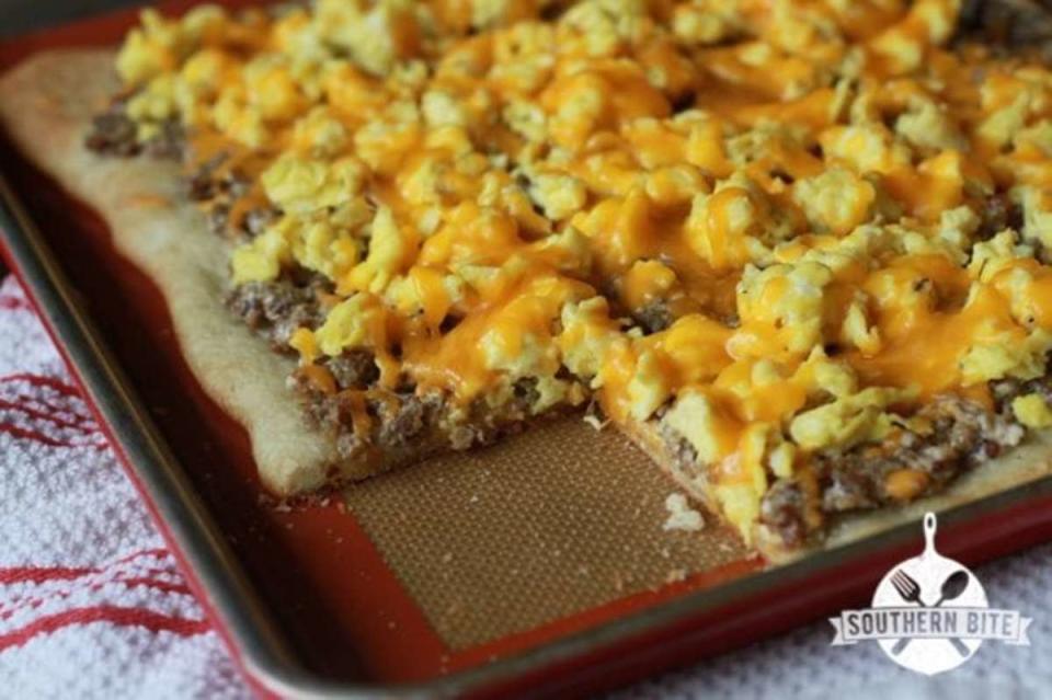 <p>Southern Bite</p><p>This Breakfast Pizza is great for a quick and easy weekday breakfast before heading off to school or work, but it’s great for the weekend too. The best part is how simple it is.</p><p><strong>Get the recipe: <a href="https://southernbite.com/back-to-school-breakfast-pizza/" rel="nofollow noopener" target="_blank" data-ylk="slk:Back-to-School Breakfast Pizza;elm:context_link;itc:0;sec:content-canvas" class="link ">Back-to-School Breakfast Pizza</a></strong></p>