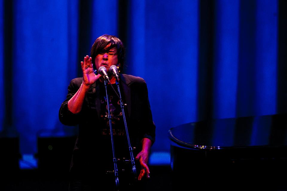 Cat Power performs during Mission Creek Festival, Thursday, April 6, 2023, at Hancher Auditorium in Iowa City, Iowa.