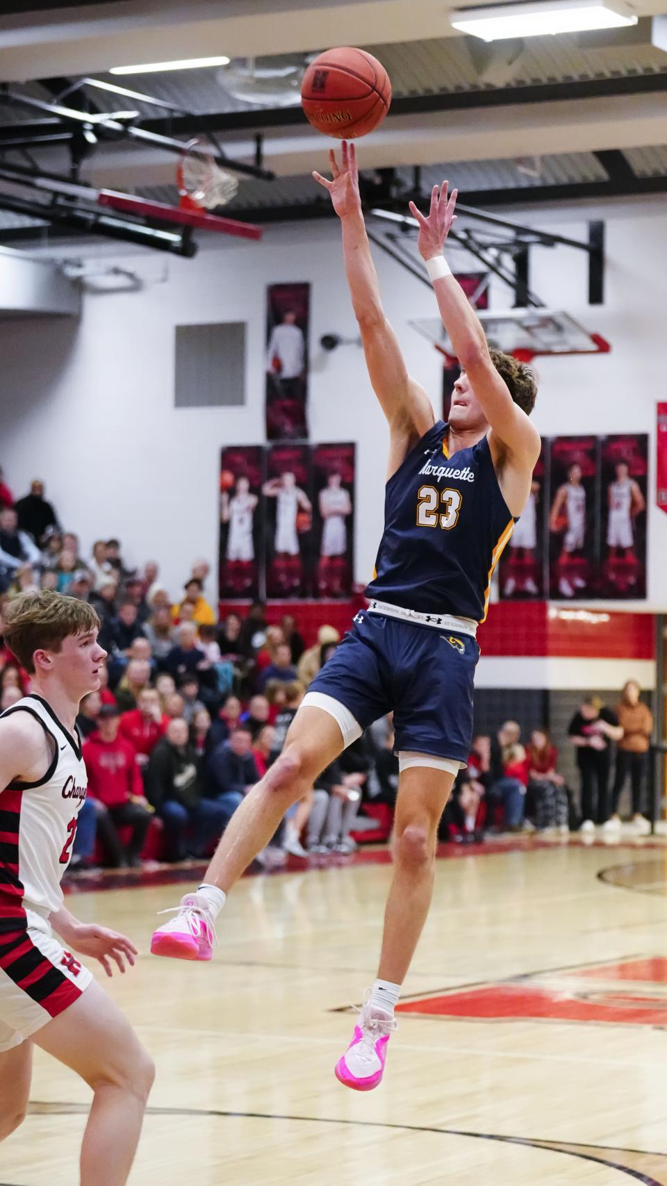 Leading scorer Nolan Minessale has helped Marquette reach a sectional semifinal matchup with Racine Case.