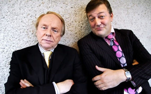 John Bird and Stephen Fry in Absolute Power - Credit: BBC