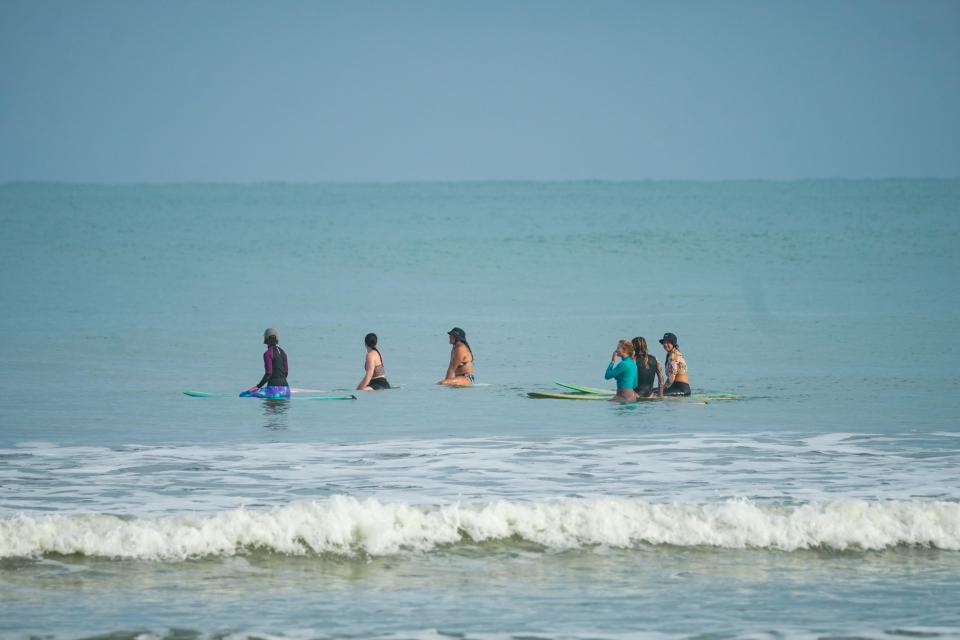 Sometimes the Surf with Amigas crew were the only people in the lineup.