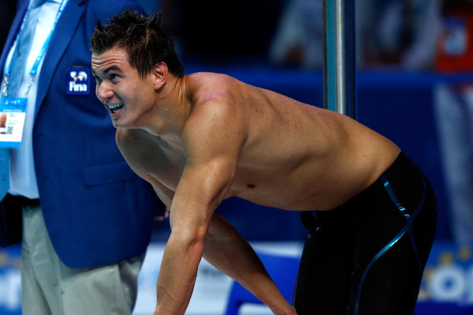 Nathan Adrian is optimistic about his diagnosis after announcing that he and his doctors caught his cancer early. (Getty)