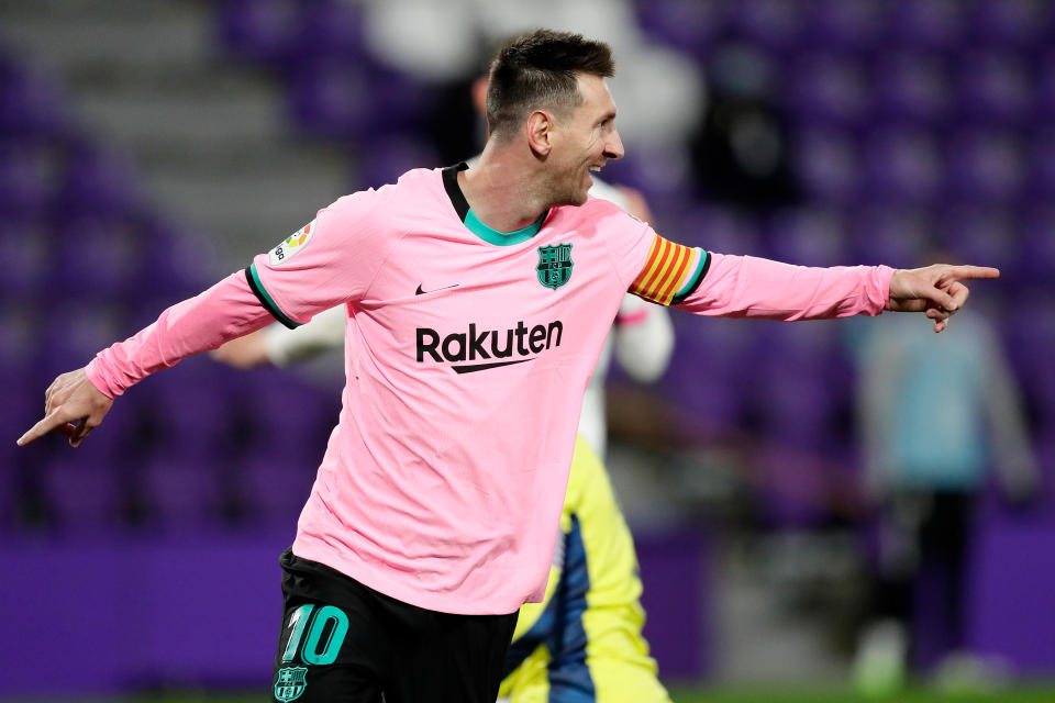 Lionel Messi scored his 644th goal for Barcelona on Tuesday, putting him ahead of Brazilian legend Pelé for the most by one player with a single club team. (David S. Bustamante/Getty Images)