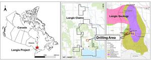 Location Maps of the Shaft 6 Area Drilling, Langis Project