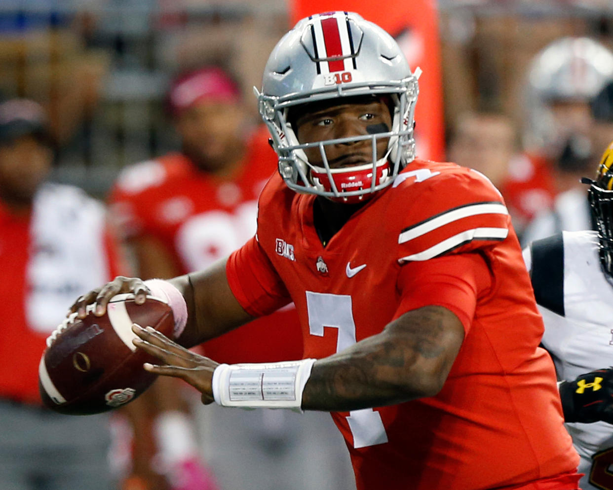 Dwayne Haskins threw for five TDs on Saturday. (Getty)