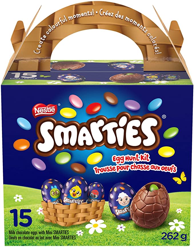 NESTLÉ Smarties Milk Chocolate Easter Egg Hunt Kit. Image via Amazon.