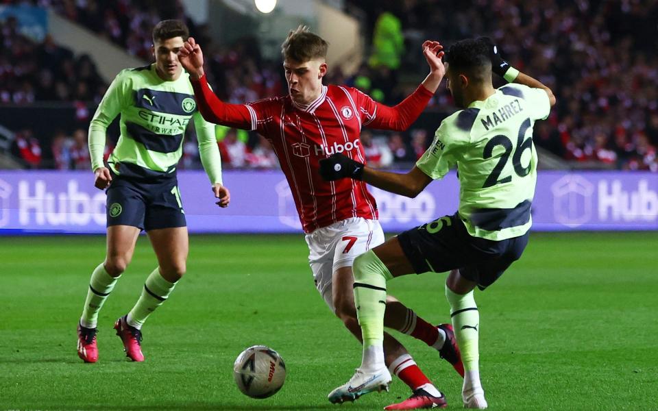 Alex Scott was playing for Bristol City against Manchester City in the FA Cup last season