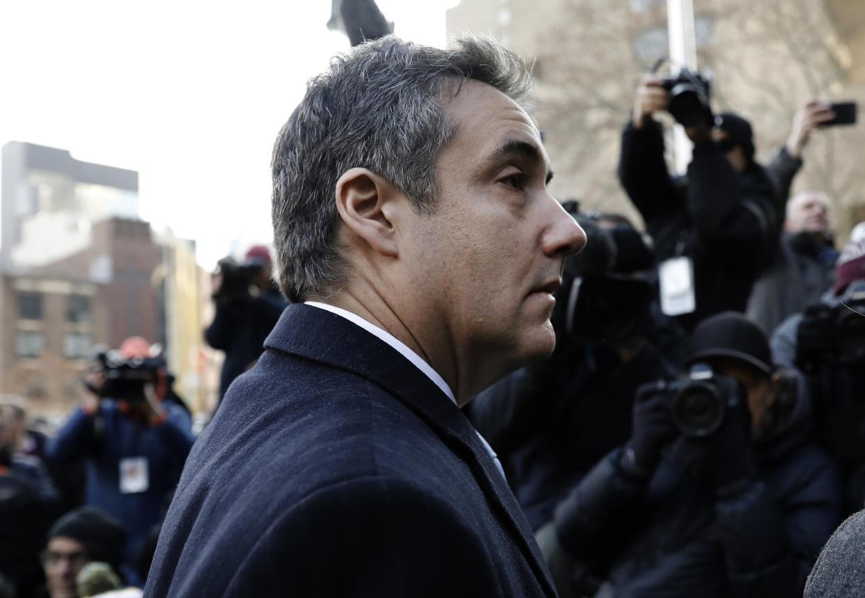 Michael Cohen, former personal lawyer to U.S. President Donald Trump, arrives at federal court in New York, U.S., on Wednesday, Dec. 12, 2018. Photographer: Peter Foley/Bloomberg via Getty Images (Photo: Bloomberg via Getty Images)